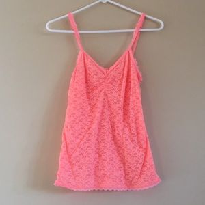 Aerie  Orange lace cami